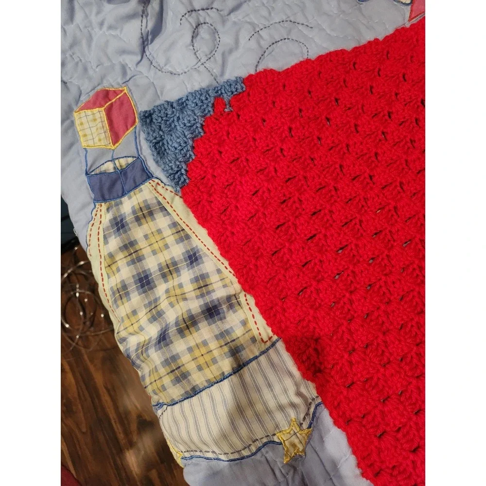 Vintage Style~Crochet Afghan~Multicolor~ 38
